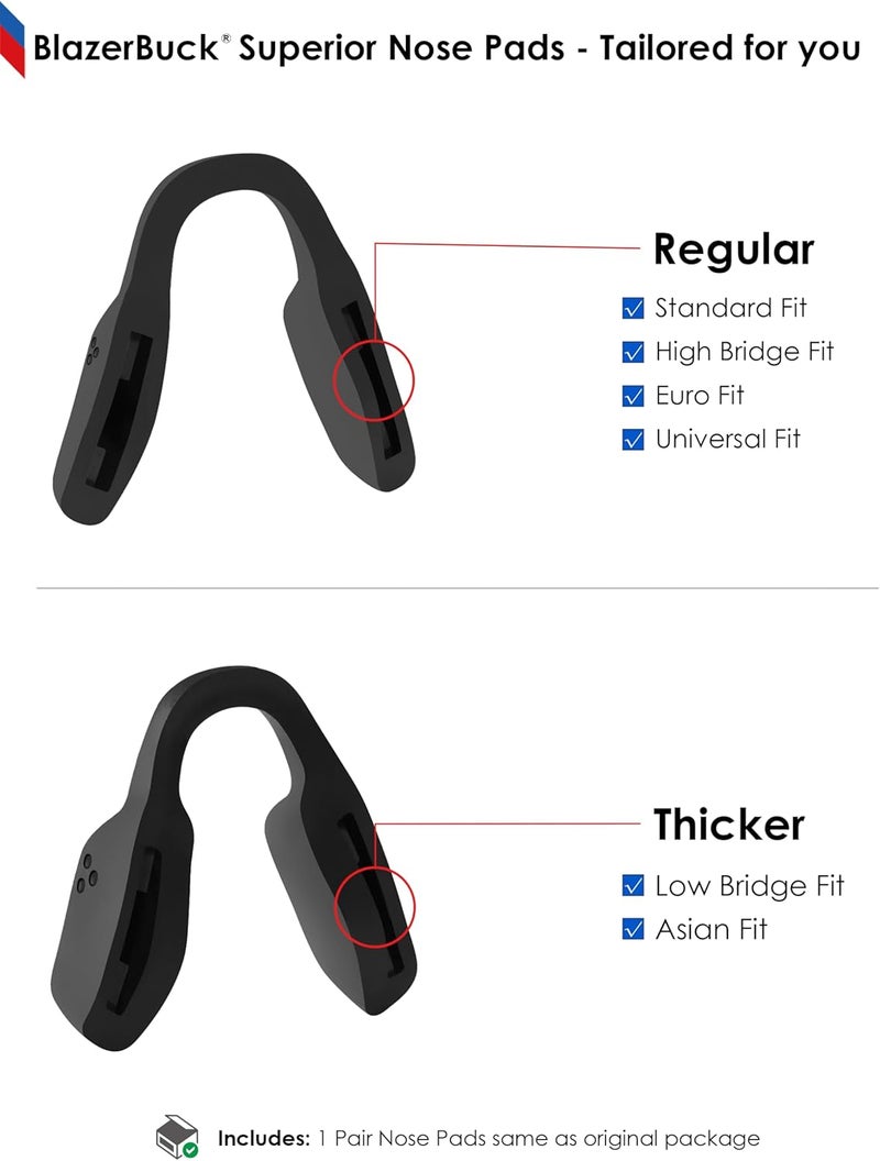 BLAZERBUCK Replacement Nose Piece Nose Pads for Oakley Metalink OX8153 Eyeglasses - Image 4